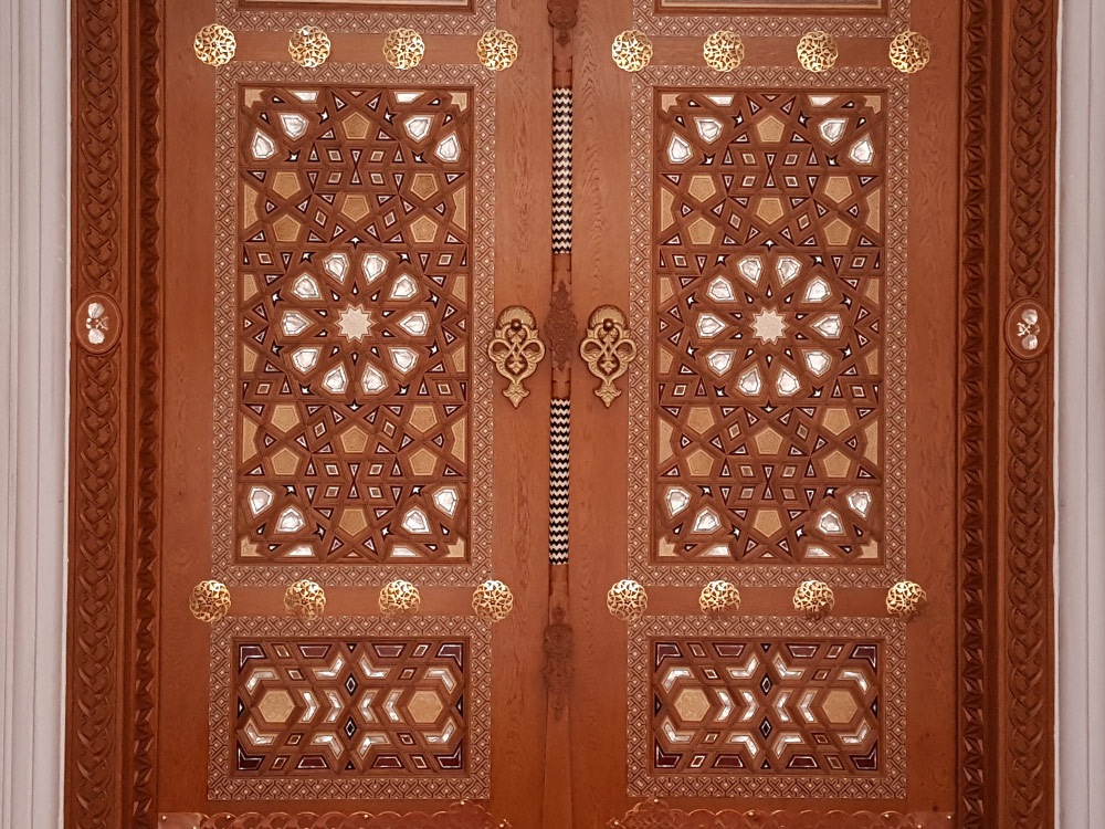 HAMLE; Turkey wooden mosque grand door, villa main doors deals, customized mansion door