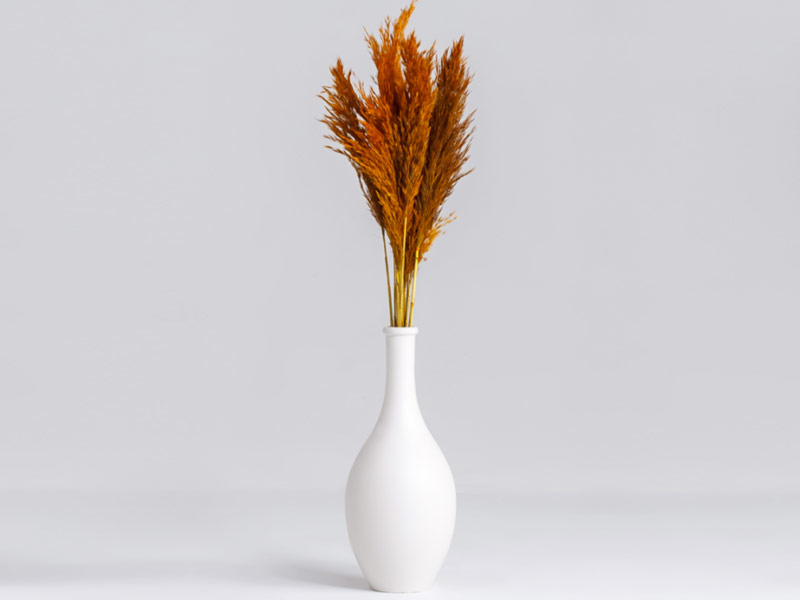 DE-COTTA; Konya pampas otu vazosu, antik eskitme vazo, antika vazo küp, terra cotta modern saksı,